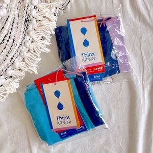 Thinx Btwn (thinx teens) period panties, two pairs, sz 15-16 years